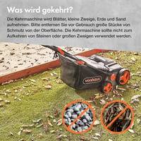 VonHaus 1800W elektromos műfűtisztító seprű 45L gyűjtőtáskával 6