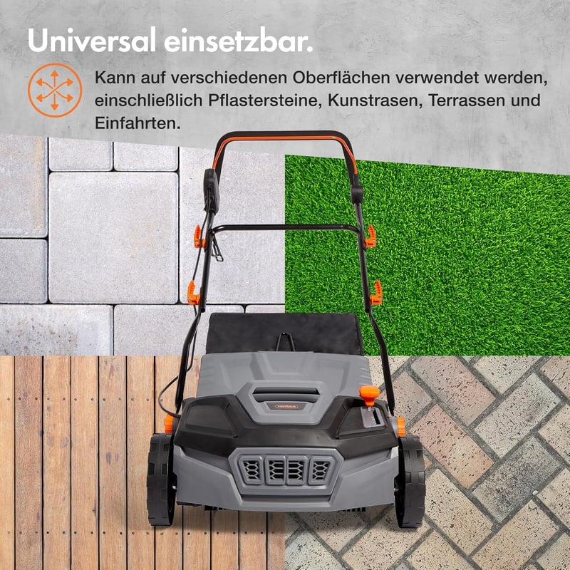 VonHaus 1800W elektromos műfűtisztító seprű 45L gyűjtőtáskával