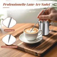 Latieră Vonsera 350 ml din oțel inoxidabil cu gradații, accesoriu barista pentru cappuccino, espresso și latte art, argintiu 3