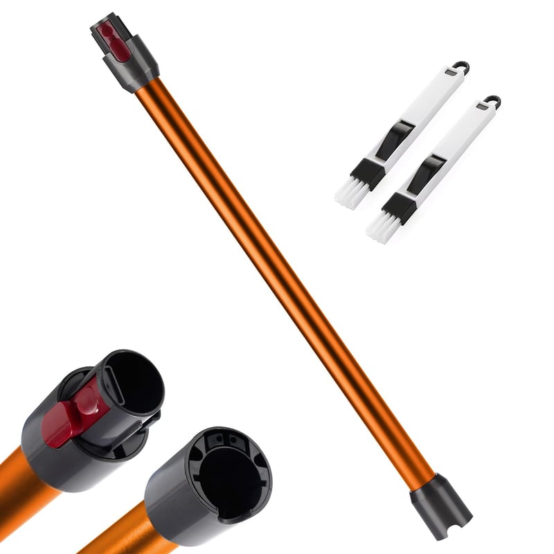 Tub telescopic prelungitor Vonsera pentru aspirator Dyson V7 V8 V10 V11 V15, cu perie cu două funcții, accesoriu tub de aspirație portocaliu
