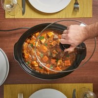 VonShef Lassú Főző 6,5L Piros Elektromos Főzőedény Üveg Fedéllel Rozsdamentes Acél 290W Crockpot Ételkészítő 3
