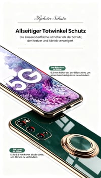 Husă VooDirop din silicon TPU pentru Samsung Galaxy S20 cu inel de susținere la 360 de grade, suport pentru deget, compatibilă cu suport auto magnetic, carcasă de protecție rezistentă la șocuri 5