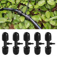 Conector în T VooGenzek cu 3 căi pentru furtun de irigare 13/16 mm – 4/7 mm - negru - 10 buc 5