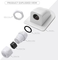 VooGenzek IP68 napelemes kábeltömszelence 6-12 mm kábelhez - 2 db 3