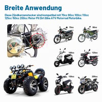 VooGenzek 3 ks Konektor zapaľovacej sviečky 90-stupňový vodotesný konektor pre motocykle a štvorkolky s objemom 70cc 90cc 100cc 110cc 125cc 150cc 200cc 6