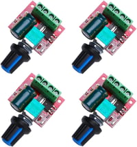 VooGenzek 4db PWM Motor Fordulatszám Szabályozó 5V-35V 5A 90W Kapcsolóval, Állítható DC Motor Vezérlő 1
