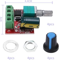 VooGenzek 4db PWM Motor Fordulatszám Szabályozó 5V-35V 5A 90W Kapcsolóval, Állítható DC Motor Vezérlő 2
