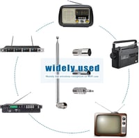 VooGenzek 75cm Teleszkópos FM Rádió Antenna F Csatlakozóval és IEC Adapterrel 6