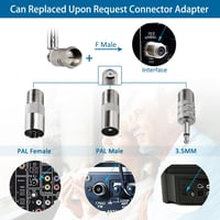 VooGenzek 75cm Teleszkópos FM Rádió Antenna F Csatlakozóval és IEC Adapterrel 3