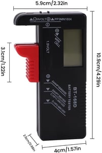 VooGenzek BT-168D Univerzális Digitális Elem Teszter AA AAA C D 9V Gombelem Feszültségmérő Akkumulátor Ellenőrző Készülék 2