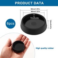 VooGenzek Bútor Görgő Alátét 6 db Csúszásmentes Gumi Pad Szék Asztal Padlóvédő Kerek Bútorvédő Matrica Minden Padlótípushoz 2
