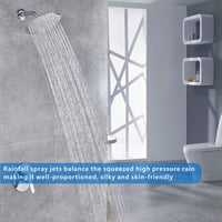 Voolan 15 cm Kerek Zuhanyfej Rozsdamentes Acél Fali Mennyezeti Krómozott 6