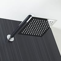 Voolan 61 cm rozsdamentes acél zuhanyfej kar, fali rögzítésű, króm 7