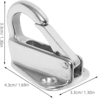 VORCOOL Rozsdamentes Acél Rugós Karabiner Hajó Kiegészítés Ezüst 9