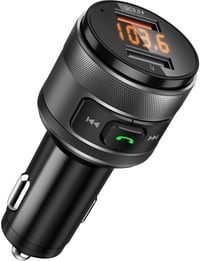 Vorstik Bluetooth FM Transzmitter QC3.0 Gyorstöltővel, 2 USB Porttal, Kihangosító Funkcióval és LED Kijelzővel Autóba 1