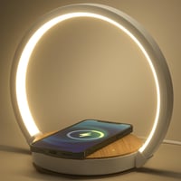 VOSFEEL noćna svjetiljka s funkcijom punjenja, noćno svjetlo s touch prigušivanjem, 15W bežični punjač, LED stolna svjetiljka s 3 razine svjetline, za spavaću sobu, dnevni boravak, ured 1