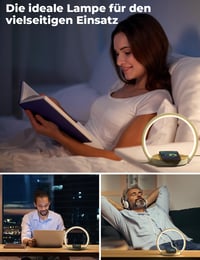 VOSFEEL noćna svjetiljka s funkcijom punjenja, noćno svjetlo s touch prigušivanjem, 15W bežični punjač, LED stolna svjetiljka s 3 razine svjetline, za spavaću sobu, dnevni boravak, ured 7