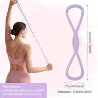 VOSSOT Odporová guma v tvare osmičky, expandér na posilňovanie hrudníka, ramien a fitness tréning, na zvýšenie flexibility a sily, fialová, 8 ks 2