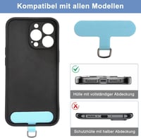 VOSSOT Univerzális Telefontartó Pánt - Fonott Csuklópánt és Nyakpánt Mobiltelefonhoz, Divatos Karkötő Stílusú Telefon Lánc Kiegészítő 5