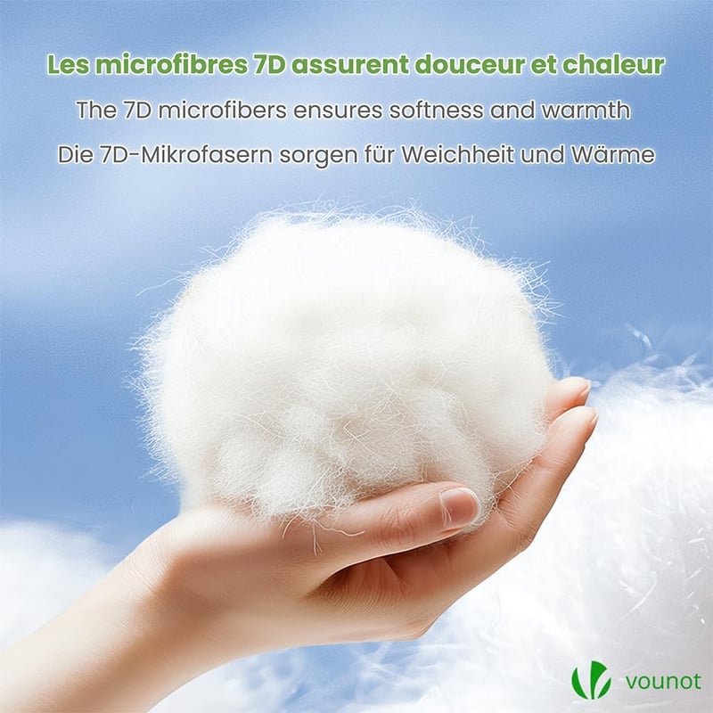 VOUNOT 3 az 1-ben 13.5 Tog Paplan 200x200 cm Fehér Téli Paplanhuzat Puha Mikroszál - 200x200 cm, 4 Seasons Duvet