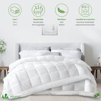 VOUNOT 3 az 1-ben 13.5 Tog Paplan 200x200 cm Fehér Téli Paplanhuzat Puha Mikroszál - 200x200 cm, 4 Seasons Duvet 6