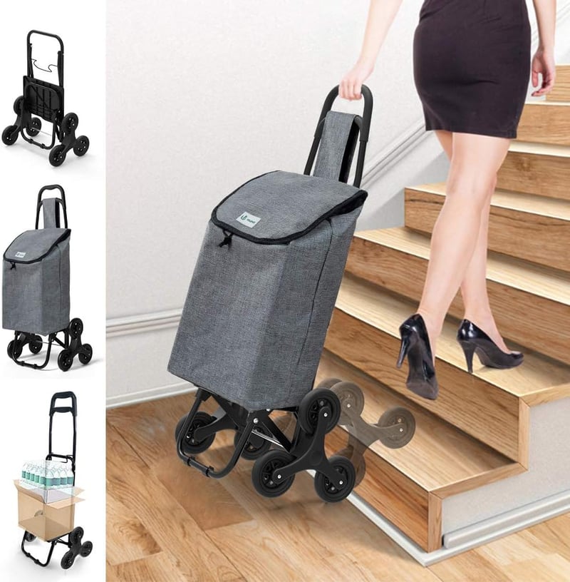 VOUNOT 32 literes háromkerekű bevásárlókocsi - Grey