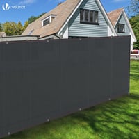 VOUNOT Árnyékoló Háló 1,8x20m Antracit HDPE 230g/m² 95% Árnyékolás UV-álló Széltörő Kerítésháló Kertbe Erkélyre Lyukakkal és Kábelkötegelőkkel 3
