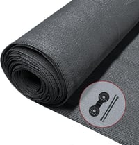 VOUNOT Árnyékolóháló 1,5×10m, UV-álló Kerítéstakaró Szellőző Szövet 150g/m² Antracit - 1.5 x 10 metres, charcoal, 150 g/m² 1