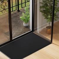 Covoraș de intrare VOUNOT pentru uz interior și exterior, antiderapant și impermeabil, preș absorbant lavabil, 90x150 cm, negru 2
