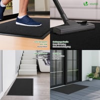 Covoraș de intrare VOUNOT pentru uz interior și exterior, antiderapant și impermeabil, preș absorbant lavabil, 90x150 cm, negru 4