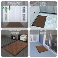 VOUNOT Vstupná čistiaca rohož 60x90 cm, hnedo-čierna, umývateľná, protišmyková, vodoodolná, na vnútorné aj vonkajšie použitie 4