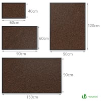 VOUNOT Vstupná čistiaca rohož 60x90 cm, hnedo-čierna, umývateľná, protišmyková, vodoodolná, na vnútorné aj vonkajšie použitie 7