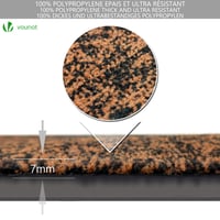 VOUNOT Vstupná čistiaca rohož 60x90 cm, hnedo-čierna, umývateľná, protišmyková, vodoodolná, na vnútorné aj vonkajšie použitie 6