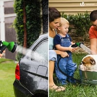 Rozťahovacia záhradná hadica VOUNOT 30 m, s 10-funkčnou striekacou pištoľou, prípojkou 1/2" a 3/4", úložnou taškou, čierna 6