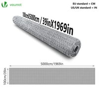 Drôtené pletivo VOUNOT, šesťhranné, veľkosť oka 25 mm, výška 100 cm, dĺžka 50 m, pozinkované strieborné, záhradný plot pre kurčatá, králiky a hydinu 7