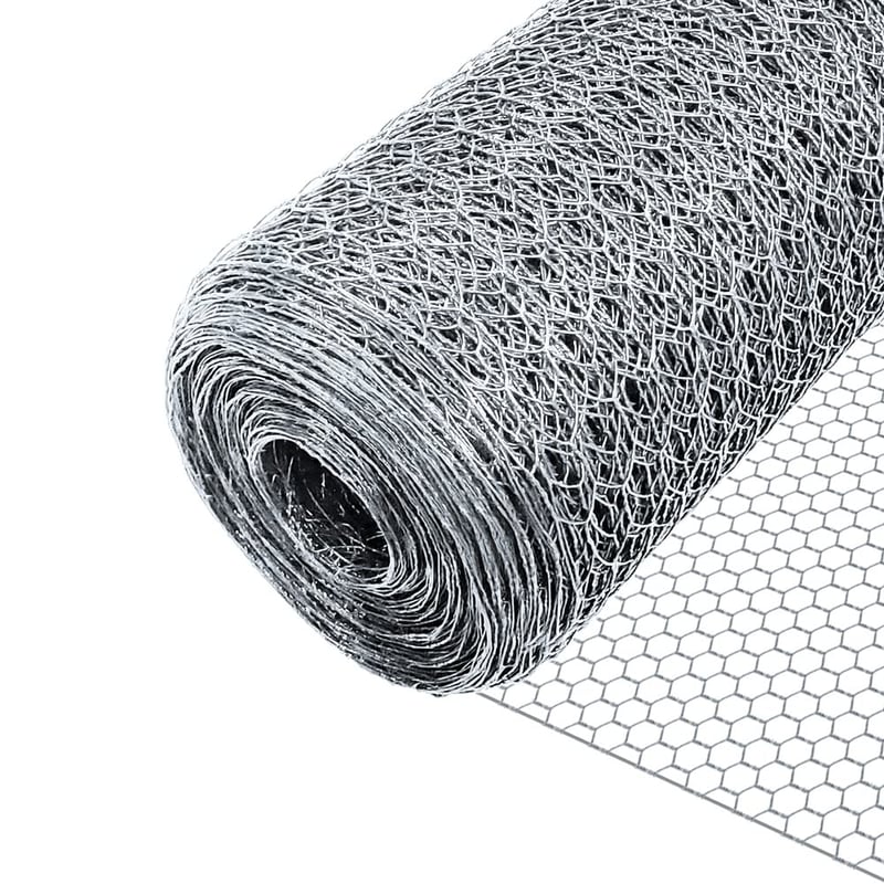 Drôtené pletivo VOUNOT, šesťhranné, veľkosť oka 25 mm, výška 100 cm, dĺžka 50 m, pozinkované strieborné, záhradný plot pre kurčatá, králiky a hydinu