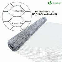 Drôtené pletivo VOUNOT, šesťhranné, veľkosť oka 25 mm, výška 100 cm, dĺžka 50 m, pozinkované strieborné, záhradný plot pre kurčatá, králiky a hydinu 2