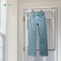 VOUNOT zidna sklopiva sušilica za rublje, dvostupanjska, bijela, za kupaonicu i balkon, zidni stalak za sušenje koji štedi prostor 5