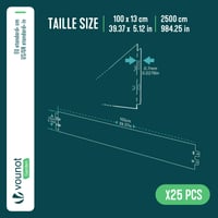 VOUNOT Kovová záhradná obruba 25 m, pozinkovaný lem záhona, okraj trávnika, 100 cm dĺžka, 13 cm výška, 25 ks, čierna 3