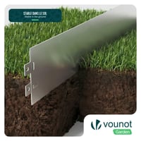 VOUNOT Metalni vrtni rubnik, pocinčani, 5 m, rubnjak za travnjak, 100x13 cm, debljina 0,7 mm, fleksibilni rubnjak za gredice, 5 kom. 6