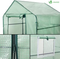 VOUNOT Fóliasátor 143x143x195cm 8 polcos kerti üvegház paradicsomhoz - 143x143x195cm, Green 5