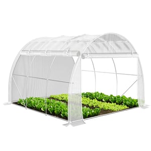 Fóliovník VOUNOT s rolovacími bočnými stenami, odolný voči zimnému počasiu, stan na paradajky, 3x3x2 m, 9 m², biely