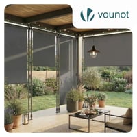 VOUNOT Zvislá markíza 120x310 cm, vonkajšia roleta na balkón a terasu, UV ochrana, vodeodolná, roleta s kľukou, sivá 7
