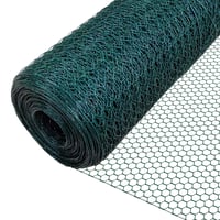 VOUNOT Šesťhranné pletivo, králičie pletivo, kuracie pletivo, veľkosť oka 25 mm, výška 100 cm, dĺžka 25 m, zelené s PVC povrchovou úpravou 1