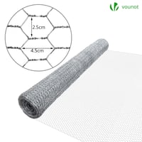 VOUNOT Šesťhranné pozinkované pletivo pre hydinu a králiky, veľkosť ôk 25 mm, výška 100 cm, dĺžka 25 m, strieborné 2