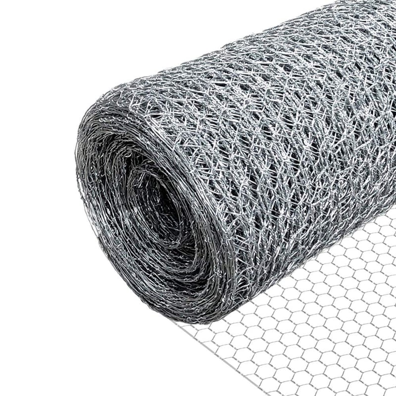 VOUNOT Šesťhranné pozinkované pletivo pre hydinu a králiky, veľkosť ôk 25 mm, výška 100 cm, dĺžka 25 m, strieborné