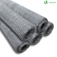 VOUNOT Šesťhranné pozinkované pletivo pre hydinu a králiky, veľkosť ôk 25 mm, výška 100 cm, dĺžka 25 m, strieborné 7