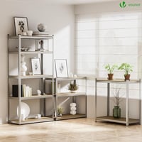 VOUNOT Ipari Polcrendszer 2db Horgokkal 180x90x40cm 875kg Teherbírás 5