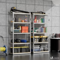 VOUNOT Ipari Polcrendszer 2db Horgokkal 180x90x40cm 875kg Teherbírás 2