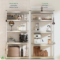 VOUNOT Ipari Polcrendszer 2db Horgokkal 180x90x40cm 875kg Teherbírás 7